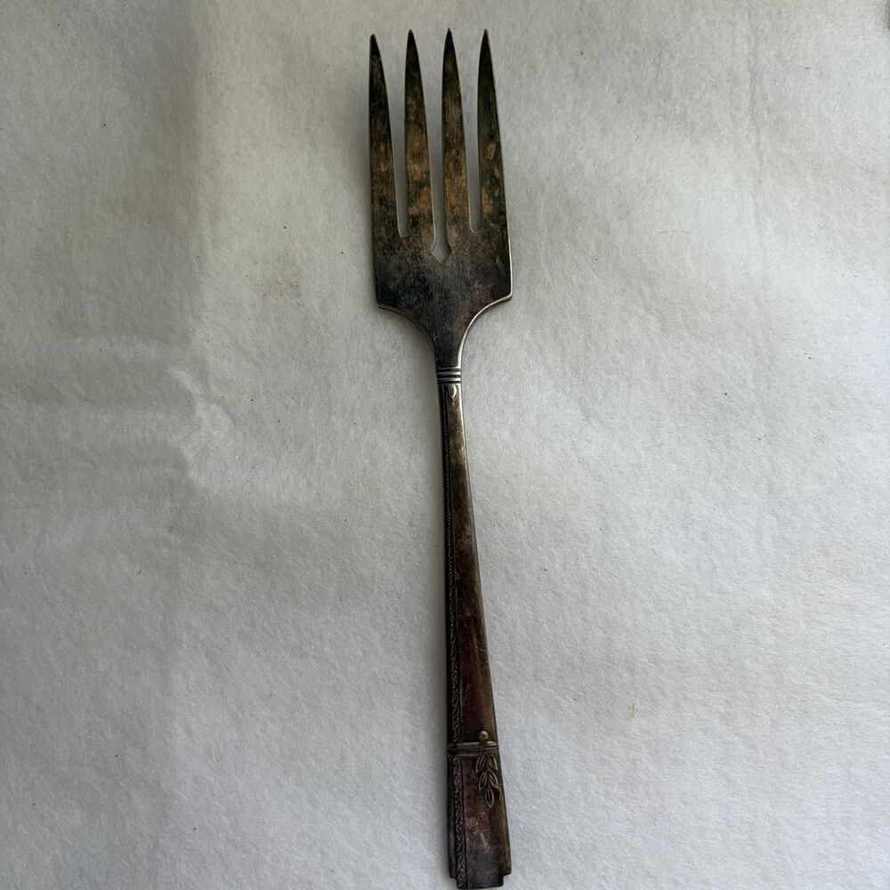 Oneida Grenoble Meat Fork Silverplate Meat Serving Fork